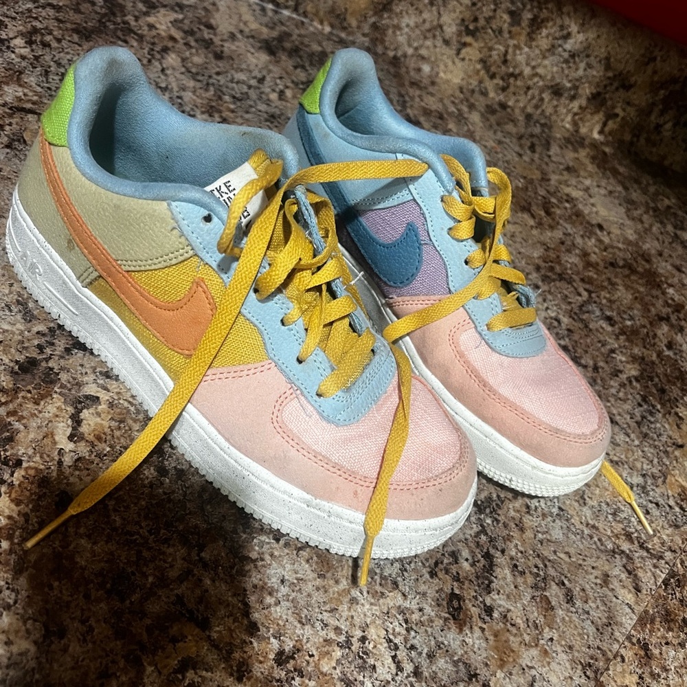 Nike Multicolor Sneakers with Yellow Laces